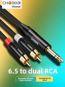 Choseal | Audio Line Converter 6.5mm to Dual RCA