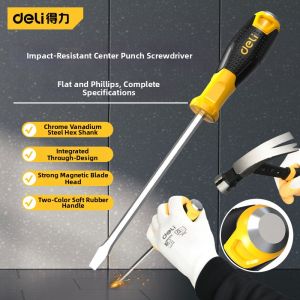 deli | Strike-able Super Size Thickened Long Slotted & Phillips Screwdriver