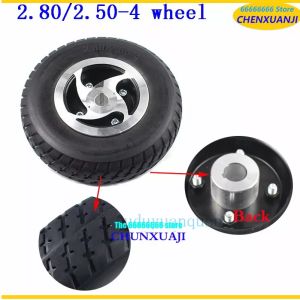 Solid Tire Wheels 2.80/2.50-4 Non Inflatable Tires+Keyway Wheel Hub Suitable for Motorcycle Electric Scooter ATV Elderly Mobile