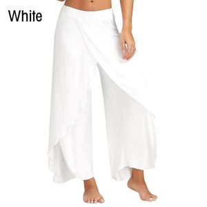 Irregular Flared Pants with Ruffled Edges High Waist Wide Leg Casual Trousers Street Style Floral Lace Hemline Summer Fashion