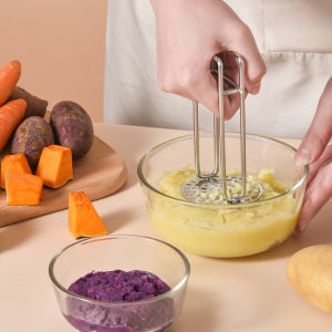 Potato Masher Penghalus Kentang Manual Stainless Potato Presser Penghancur Kentang Penghalus Kentang