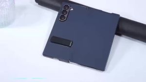 szhaiyu | Luxury Shockproof Leather Flip Phone Case For Samsung Galaxy Z Fold 8 7 6 5 4 Ultra Metal Kickstand Protection Magnetic Cover
