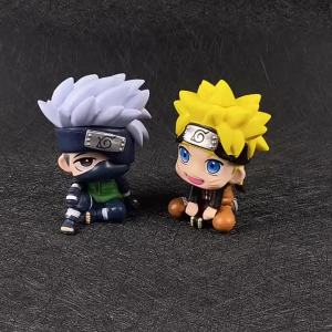 Bandai | Anime Naruto Figure Naruto 9cm Kakashi Q Version Kawaii Sasuke Itachi Action Figurine Car Decoration Collection Model Gifts Hot