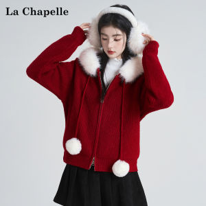 La Chapelle | Quần Áo Len Nữ Có Mũ Kèm Cổ Lông
