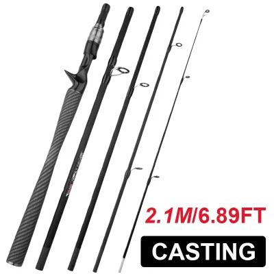 High-Quality Ultralight Fishing Rod 4/5 Sections with EVA Handle Carbon Fiber Material Travel Shore Casting Mini Lure Pole Pesca