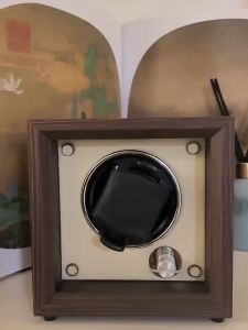 Luxury Walnut Wood Watch Winder Ultra Quiet Motor Anti-Magnetic Automatic Watch Rotator Dustproof Watch Storage Box
