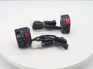 2PCS Motorcycle Handlebar Handle Switch Universal ON/OFF Control Switch Waterproof DC12V Headlight Indicator Light Handle Switch Motorbike Accessories