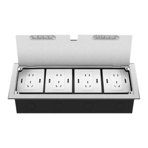 TERIUX | Concealed Pop-up Floor Socket Stainless Steel 5 Ports 86 Type Panel