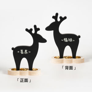 Modern Geometric Wealth Attracting Deer Creative Home Decoration Accessories Moving Gift for Entrance Hall Living Room Desktop