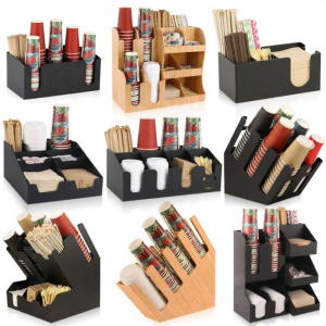 Coffee Shop Cup Holder Straw Storage Box