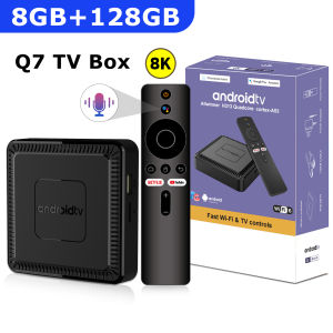 Q7 New Android 14 TV Box 8GB+128GB Smart Network Set-Top Box Supports WiFi 6 Bluetooth 5.0 4K HDR10 Voice Remote Control TV Box