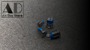 Nút công tắc nhấn nhả Kim loại 25mm (12-24V | 110-220V) Nhấn Tự phục hồi có đèn LED Nguồn LED máy công nghiệp Đèn xe ô tô Xe máy