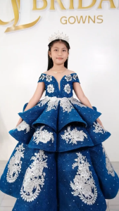 Elegant 2in1 Ball Gown For 7-8yrs Old - Party Gown