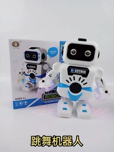 เสียงเพลง หุ่นยนต์เต้นรำ มีไฟกระพริบ วัตถุดิบเนียน มีโยกแขนโยกขา