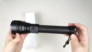 XLAMP Senter LED USB Recharge XHP90.2 2x18650 + EU Adaptor - JHS522X super terang/senter outdoor/tahan air