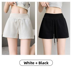 miiow | Cat Woman Drawstring Sports Shorts High Waist Straight Leg Slimming Versatile Summer Outdoor Wear Womens Fashion 2025 New Arrival