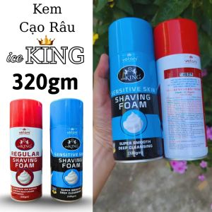 Kem cạo râu Vetoni ice KINH 320G chính hãng Bọt dày mịn  Hương Chanh - Xả dễ chịu  dưỡng ẩm da sau khi cạo.
