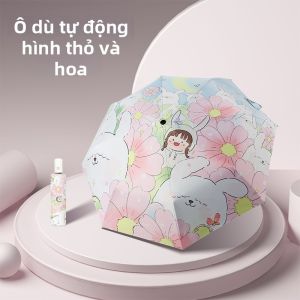 Ô Dù Chống Nắng Tự Động Thiết Kế Dễ Thương Gấp Được