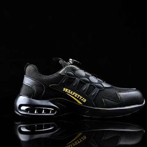 Quality Safety Sport Shoes Push Button Adjustment Rotating Button Steel Toe Puncture Protection Work Shoes