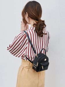 Casual Mini Backpack Womens Crossbody Bag Soft Girl Forest System Stylish Versatile Single Shoulder Bag Korean Style PU Material