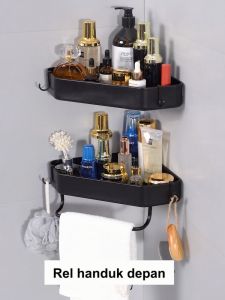 Rak kamar mandi stainles steel Rak sudut Rak sabun shampoo Dinding