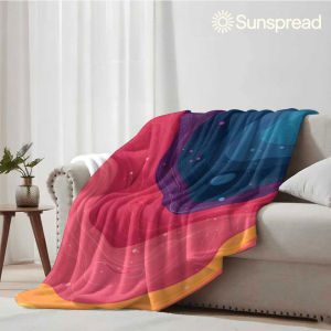 Beast Kingdom | Gradient Wave Fluid Soft Warm Flannel Blanket Lightweight Cozy Christmas Halloween Home Decor Room