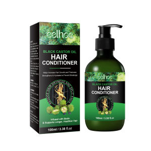 Eelhoe Black Castor Oli Hair Conditioner Damaged Hair Repair Conditioner Nourishes And Strengthens For Silky Dry Curly Hair Treatment Straightening Soft Repair Dry Hair Care 100ml
