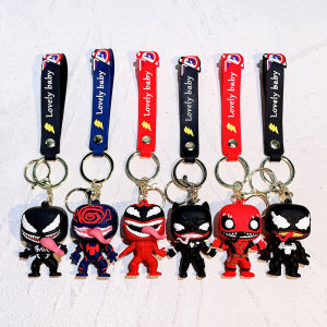 พวงกุญแจอนิเมะเวนอม การ์ตูนน่ารัก ตุ๊กตาจิ๋ว พวงกุญแจกระเป๋าเรียน ของเล่นจี้รูปปีศาจผู้พิทักษ์ ของขวัญชิ้นเล็ก