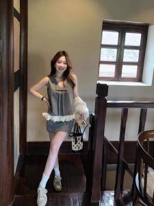 VKSOD | Sweet Bow V-Neck Blouse and High-Waist Mini Skirt Set