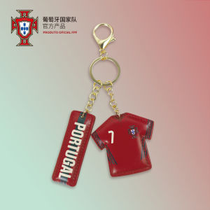 New CR7 Football Fan Keychain Leather Key Holder Pendant Manchester United Real Madrid Juventus Bayern Munich Portugal National Team