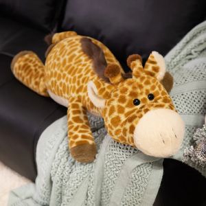 Giant Fluffy Giraffe Plush Toys Sleeping Pillow Cute Animal Stuffed Wild Giraffe Dolls Floor Mat Girls Birthday Gift