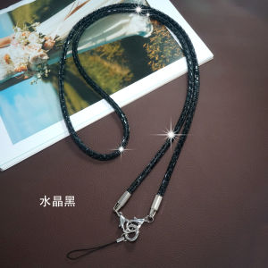 Luxurious Womens Diamond Embedded Crossbody Phone Strap Double Buckle Long Rope Neck Hanging High-End Outdoor Camera Accessory