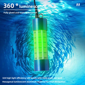1 pc high-power fishing light ranging from 150W to 300W made of all metal aluminum alloy material  underwater night lighting