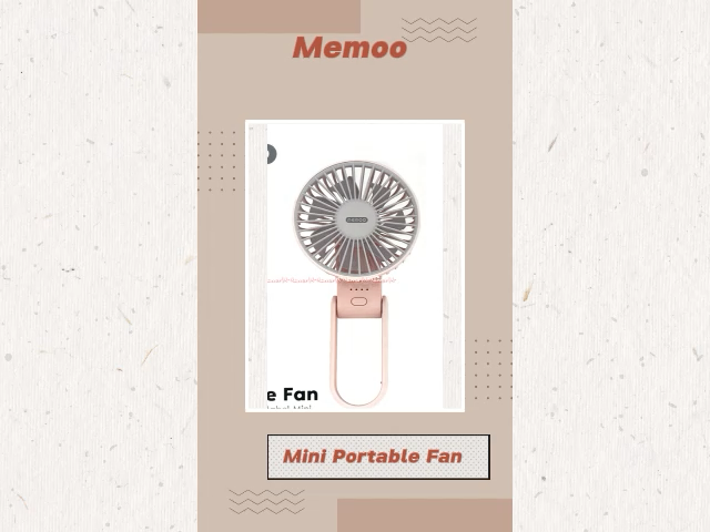 Memoo Mini Portable Fan Travel Pink White Kipas Angin Mini Model Lipat Model Simple Memo Foldable Handle