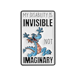 My Disability Is Invisible Not Imaginary Enamel Pin Cartoon Blue Dragon Mental Health Awareness Brooch Lapel Badge Jewelry Gifts