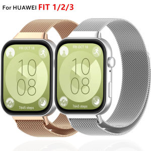 Metal Magnetic Watch Band for Huawei Watch Fit 1/Fit 2 Milanese Loop Strap for Huawei Watch Fit 3 Smart Watch Strap Accessories