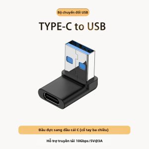 Bộ Chuyển Đổi 5A Type-C OTG 240W Sạc Nhanh USB4.0 Bộ Chuyển Đổi Dữ Liệu 40Gbps 8K 60Hz Hỗ Trợ Bộ Chuyển Đổi Khuỷu Tay USB C 90/180 Độ