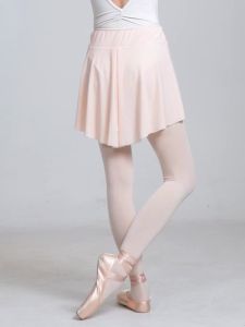 daydance | Woman Ballet Skirt Adult Two Layers High Waist Irregular Ballerina Skirts Dance Skirt Nylon Color Contrast Soft Mesh Skirt