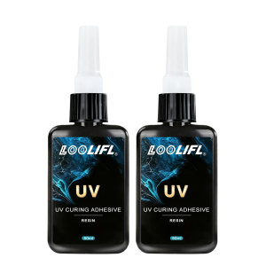 LOOLIFL50ml UV GlueUV Curing Adhesive ResinTransparent Traceless Strong Adhesive Fast Curing For Glass Metal Plastic DIY Crafts