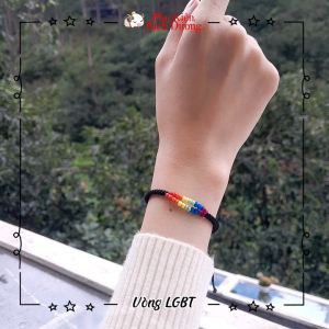 Vòng Tay Dây Bện Cầu Vòng LGBT - Thích Hợp Cho Nhóm - Mẫu 2023 Có sẵn