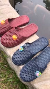 SandSo - Q7 Polos Sandals Wanita Perempuan Dewasa Karet Rubber Sandal Slop Selop Jelly Sendal Slip On Slipper Flip Flop Flipper Teplek Flat Shoes Sepatu Plain Polos Cewe Cewek Casual Kasual Lentur Empuk Rumah Kamar Mandi Pantai Kantor Kerja Anti Licin Air