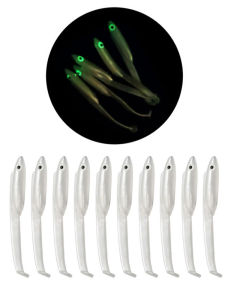 MrLurion 6cm 0.7g 50/100pcs Lifelike Fishing Lure Minnow Soft Worm Grub Bait for Bass Silicone Soft Plastic Lure Trout Perch