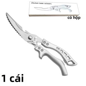 1/2 Chiếc Lò Xo Inox Kéo Nhà Bếp Đa Năng Cực Sắc Bén Để Cắt Gia Cầm Cá Xương Gà BBQ Dụng Cụ