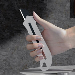AN Cutter Stainless stanless Cuter pisau cutter stanless Multifungsi 18 MM Tahan Karat COD