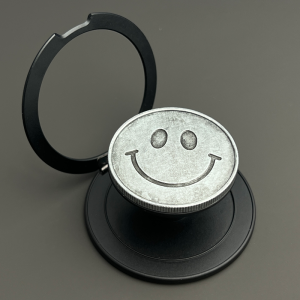 Metallic Dual-Purpose MagSafe Magnetic Phone Stand Foldable Support One-Piece Ring Clamp Simple Style Zinc Alloy TPU Material