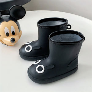 Cute Childrens Rain Boots Waterproof Non-Slip Mid-Calf Outdoor Shoes for Boys And Girls School Shoes Rain Boots for Kids