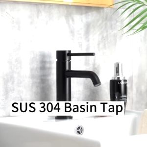Sincecu SUS304 Stainless Steel Basin Faucet - Heavy Duty Single Cold Tap for Bathroom Sink