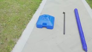 2.8M Two-in-one Rainproof Parasol Large Booth Parasol Folding Portable Round Garden Parasol Sunshade Beach Umbrella with Base Commercial Domestic