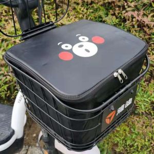 New Arrival Waterproof Leather National Standard Electric Car Front Bicycle Basket Basket Inner Basket Lining Cover Power Bicycle Front Bike Packet