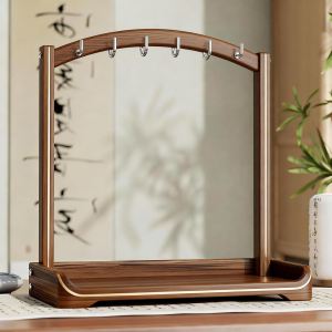 WALKING LU | Desk Top Wooden Chinese Pen Holder